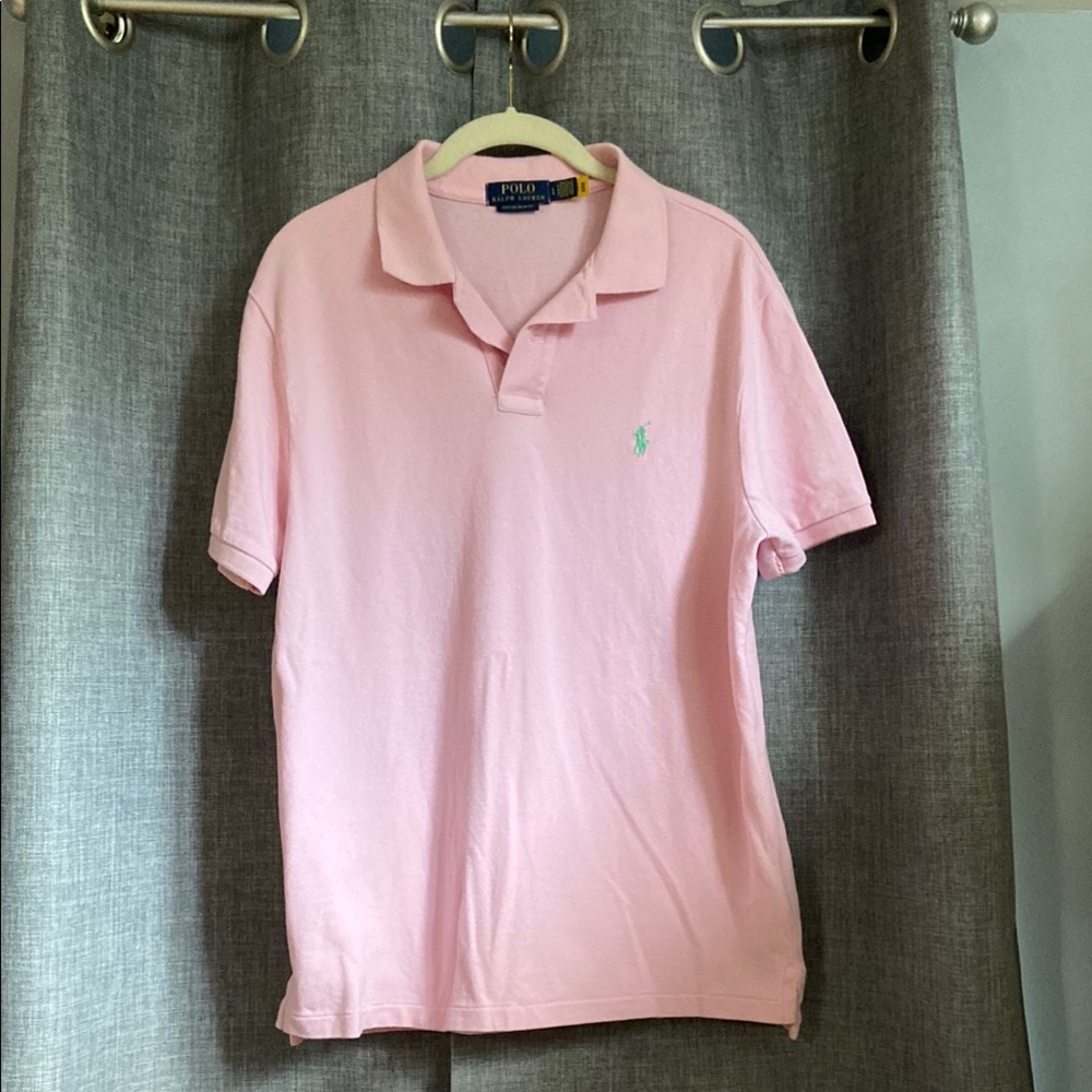Polo by Ralph Lauren Men’s Pink Custom Slim Fit Shirt L